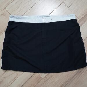 Xhilaration Black & White Colorblock Board Skirt Y2K Sporty XL